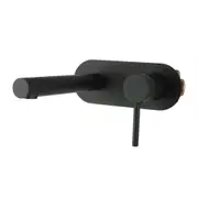 AQUAPERLA LUCID PIN Round Black Bathtub/Basin Wall Mixer With Spout