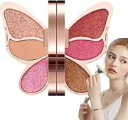 Eye Shadow Palette, 6 Colors Eyeshadow, Matte Shimmer Eyeshadow, Waterproof Eye Shadow, Glitter Eyeshadow, Pigmented Eye Shadow, Colorfu Glitter Highly Pigmented Colorful Eye Cosmetic for Women Girls