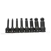 Genius 8pc 1/2" Dr Impact Ball End Hex Impact Socket Set MET WH-408MD