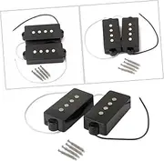 Abaodam Replacement Bass Pickup Kit 4 String Electric Bass Pickup Bridge and Neck Pickups for Bass Guitars Gmb11 Open Style