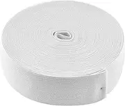 Elastic Spool, Elastic Bands for Sewing Black Knit Elastic Spool High Elasticity Wide 1.5 Inch x 13.6 Yard (White)