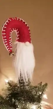 Red Felt Santa Gnome Tree Topper