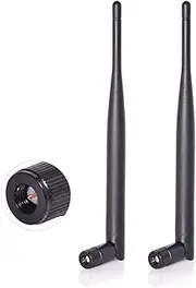 Bingfu Dual Band WiFi Antenna 2.4GHz 5GHz 5.8GHz 6dBi SMA Male Antenna (2-Pack) for Wireless Vedio Security IP Camera Recorder Surveillance Truck Trailer Rear View Backup Reversing Monitor
