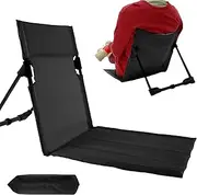 Folding Floor Chair,Foldable Chair,Outdoor Camping Chairs,Beach Lounger Mat,Lawn Chairs,Lightweight Folding Camping Chair,Portable Camping Chair,Foldable Camping Chair for Traveling (Black)