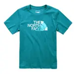 【THE NORTH FACE】兒童 柔軟透氣純棉短袖圓領T恤.亞洲版型.休閒衫.運動上衣(81NE-EFS 珊瑚藍)