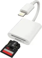 Micro SD Adapter(2 in 1)TF Flash Card Reader Accessories for iPhone Lightning