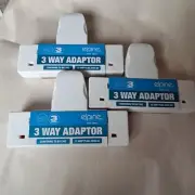 Elpine 3 Socket Plug Adaptor 13amp Plug 259v AC Conforms To BS1363 NEW x3