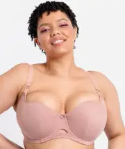 Curvy Kate Boost Me Up Padded Balcony Bra - Latte (Size 16D)