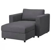 VIMLE chaise longue, Gunnared medium grey