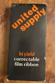 Klean Write Hi-Yeild Correctable Film Ribbon #625 BLACK-Box Of 5 New Ribbons