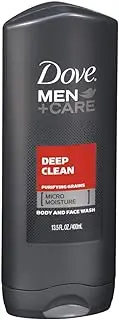 Dove Men+Care Body & Face Wash, Deep Clean 13.50 oz (Packs of 6)