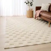 Check Rug - Natural, Extra Large - 270cm x 180cm