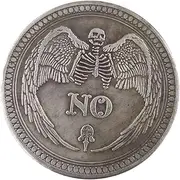 Flipping Challenge Coin - Zinc Alloy Yes No Challenge Coin | Commemorative Souvenir, Yes Or No, Novelty Letter, Lucky Divination, Decision Maker