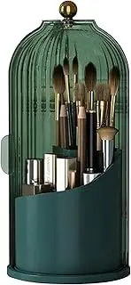 Générique Rotating Makeup Organizer, Bird Cage Storage, Cosmetic Brush Holder, 360 Degree Organizer Rotating Makeup Organizer with Lid for Brushes and Cosmetics Ideal for Bathroom and Vanity Use