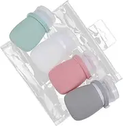 Beavorty Refillable Silicone Travel Bottles for Toiletries Set Mini Reusable Cosmetic Bottles Leakproof Shampoo Containers for Traveling Lotion Empty Squeeze Bottles Small Conditioner Bottles