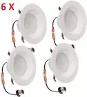 Recessed Light 6 Pack 4 inch Dimmable LED Retrofit Downlight with Junction Box