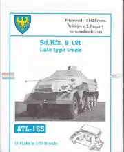 FRUATL165 1:35 Friulmodel Track Link Set - Sd.Kfz.8 12t Late Type Track