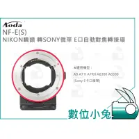 在飛比找蝦皮購物優惠-數位小兔【Aoda 奧達 NF-E NIKON 鏡頭 轉 S