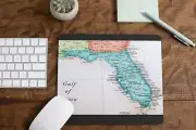 Florida Map Mouse Pad for Computer Office Gaming Desk Non-Slip