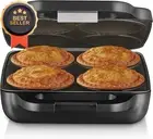 Pie Magic 4-Up Electric Pie Maker, Deep Fill Plates, Grey, Recipes E-Book