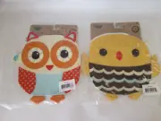 2 Oopsi Baby Reusable Snack or Everything Bag Olivia the Owl & Betty the Bird