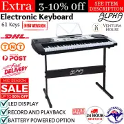 61 Keys Electronic Piano Keyboard LED Electric with Music Stand For Beginners AU