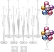 8 Sets Balloon Stand Kit for Table – Reusable Balloon Sticks with Base for Birthday, Wedding, Graduation, Baby Shower, and Party Decorations