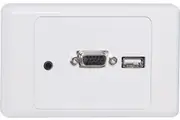 Dynalink VGA Wallplate Dual Cover - Screw Connections