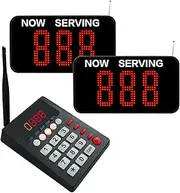 Wireless Queue Calling System Take a Number System Waiting Number Pager Counter Call Customer for Restaurant Hospital Bank Waiting Line Management (K-999+K-Q13 1+2)