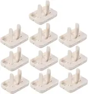 50pcs Socket Protection Cover Proofing Outlet Covers Multi Plug Outlet Surge Protector Door Power Strip Plugs Plug Socket Covers Safety Cabinet Locks Handle Abs White