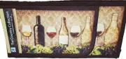 3pc KITCHEN SET :2 RUGS(18"x30")& RUNNER(20"x40")WINE BOTTLES,GLASSES &GRAPES,KH