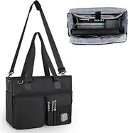 [JABNOW] Women's Large Teacher Bag, Work Bag with Many Compartments and Laptop Compartment, Portable Large Capacity Handbag, Handbag for Nurses, Teachers, Doctors, b