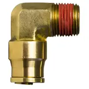 Tectran 87020 Male Elbow Push Lock Non Swivel Brass Fitting, 1/8" Tube Size,