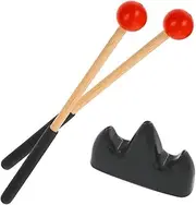 WESIEVYA Practical Drum Mallets Set Lightweight Percussion Parts Ethereal Tongue Drumstick Holder for Beginners Professionals