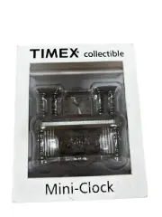 Timex Collectible Mini Clock Upright Piano Silver Tone In Box Heavy Metal Gift