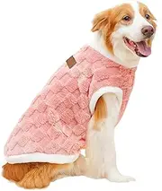 Sweaters for Dogs, Plush Dog Winter Coat, Cold Protection and Warmth for Walking Outside in Autumn and Winter, Easy to Wear and Take Off, Cold Clothing for Medium Large Pets Supplies