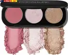 Blush and Highlighter Palette,2 in 1 Makeup Powder Palette,Cruelty-Free Matte Bl