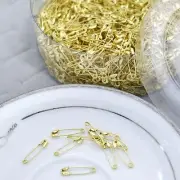 Safety Pins Gold Finish 200/Pack size1 1-1/8" Great For Tags, Sewing & Quilting