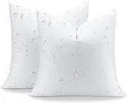 Artscope 24x24 Outdoor Pillow Inserts, Synthetic Down Waterproof Throw Pillow Inserts (Pack of 2), Decorative Outdoor Pillows for Couch Sofa Bed Patio Furniture