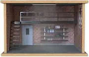 Alloy Car Model Toy Display Stand 1:24 Garage Model Simulation Scene Toy car Parking lot with Light car Model Display Box Ornaments Car Garage Protection Collectibles(771243)