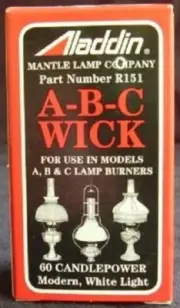 ALADDIN brand wick alladin for oil lamp model A , B , C ,& 14 burner R151