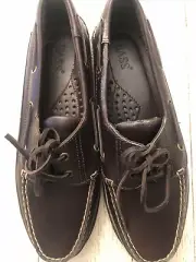 G. H. Bass Vintage Men's Deck Shoes Dark Brown Harry Leather 9 EEE Comfort Y2k