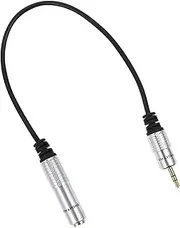 Stereo 6.35mm Female to 3.5mm Male Audio Adapter Cable 0.3m Pure Sound