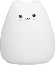LED Tap Lamp Cat Shaped 7 Colors Changing Silicone Night Light Bedroom Children's Room