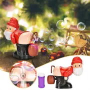 Christmas Decorations Christmas New Automatic Bubble Machine With Lights Music Funny Santa Claus Bubble Toys 60ml Bubble Solution A
