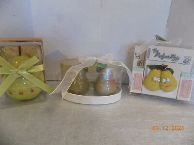 Kate Aspen The Perfect Pair - Pear Salt & Pepper Shaker Set, Egg Timer & Magnets