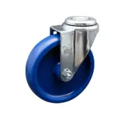 5 Inch SS Solid Polyurethane Wheel Swivel Bolt Hole Caster Service Caster Brand