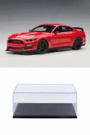 DIECAST CAR W/DISPLAY CASE FORD SHELBY GT-350R RACE RED AUTOART 72935 1/18