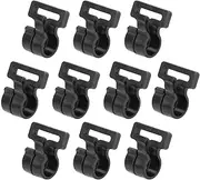 kokiya 10Pcs Camping Tent Pole Hook Hooks Awning Nylon Black Inner Hanger