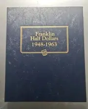 Franklin Half Dollars 1948-1963 Whitman Classic Coin Album. 1978. No Coins.